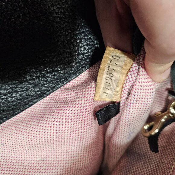 Dooney & Bourke vintage Plaid Canvas Leather Shoulder Bag black white Clip - Picture 10 of 15